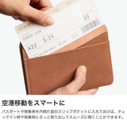 正規品3年保証 パスポートケース メンズ レディース ブランド パスポートカバー 二つ折り 旅行 トラベルグッズ マグネット開閉 カード入れ スキミング防止 Passport Cover WPCA （マスタード）｜詳細画像
