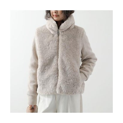 Bomboogie 中綿ジャケット JW9854 DKSH 異素材切り替え （503/CRYSTAL-GREY）｜詳細画像