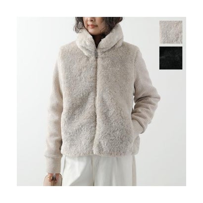 Bomboogie 中綿ジャケット JW9854 DKSH 異素材切り替え （503/CRYSTAL-GREY）｜詳細画像