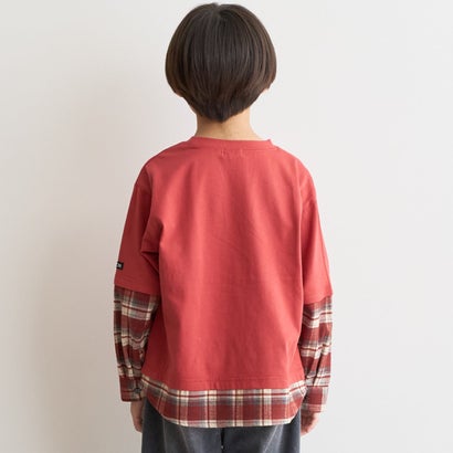 シャツドッキング長袖Tシャツ （ディープ レッド）｜詳細画像