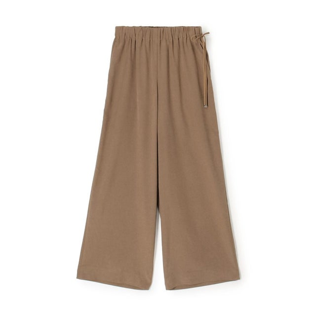 ピーチストレッチツイル タックワイドパンツ （45 ライトブラウン）