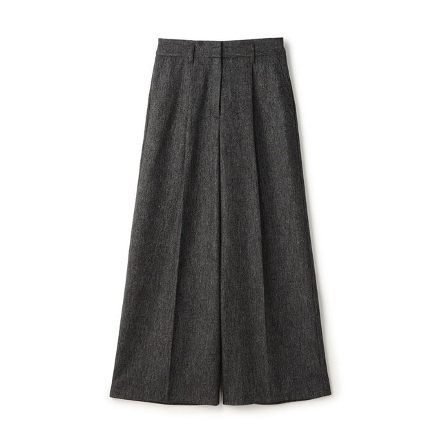 メランジカルゼ タックワイドパンツ （17 チャコールグレー）