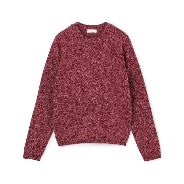 シルクブレンドムリネ クルーネックプルオーバー （36 レッド系）