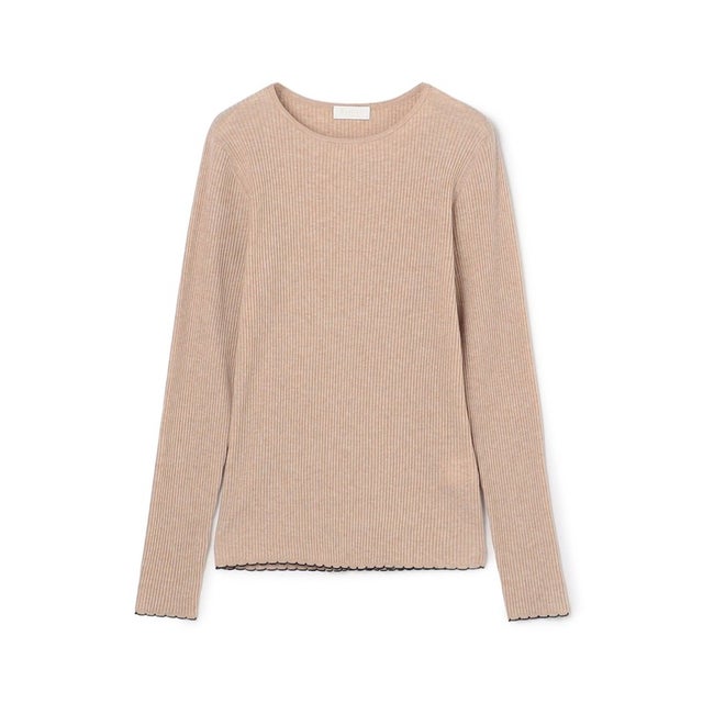 ストレッチカシミヤ クルーネックプルオーバー （43 ベージュ）
