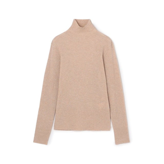 ストレッチカシミヤ ハイネックプルオーバー （43 ベージュ）