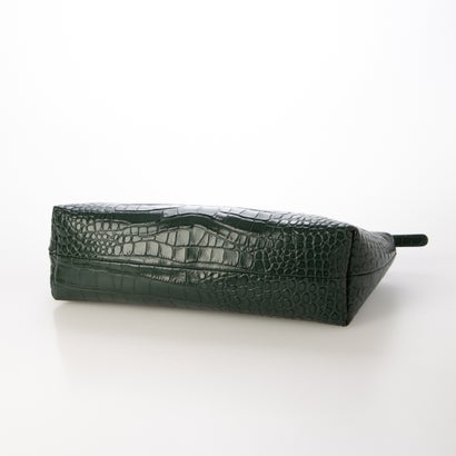 【LA MARGE】【本革】 クロコ型押し ワンハンドル ショルダーバッグ / レディース レザー バッグ オケージョン （ダークブラウン）｜詳細画像