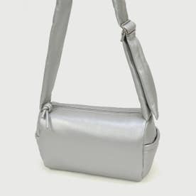 【 500mlペットボトル収納可 】マルチWAY ワンハンドル パファー ショルダーバッグ / ユニセックス （シルバー）