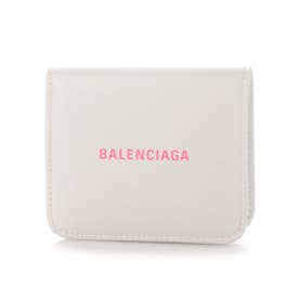 【BALENCIAGA(バレンシアガ)】二つ折り 折り財布 （ホワイト）