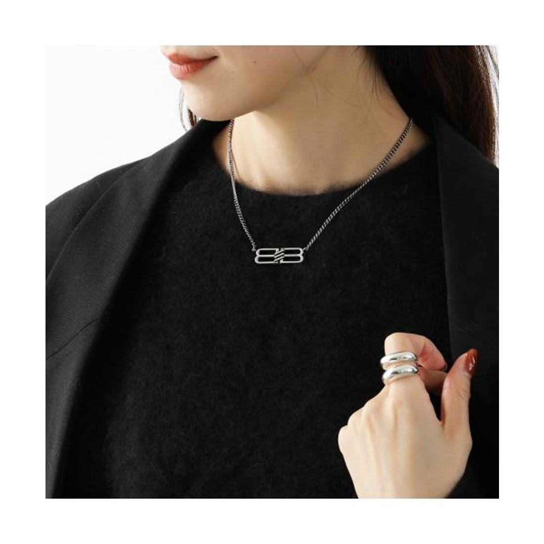 バレンシアガ BALENCIAGA BALENCIAGA ネックレス BB ICON 696223 TZ99I