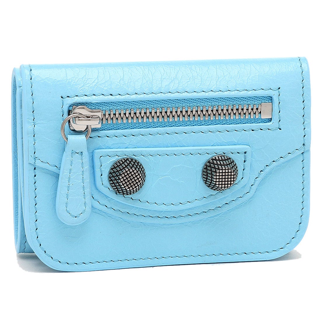 公式通販サイト BALENCIAGA バレンシアガ 財布 二つ折り財布 青 水色 