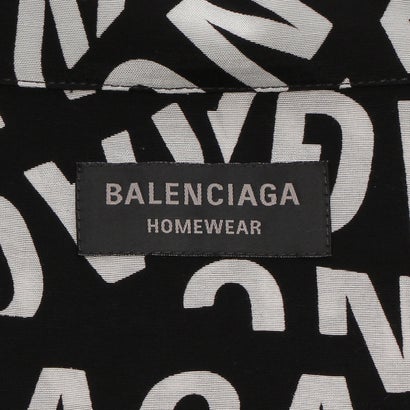 バレンシアガ BALENCIAGA シャツ ブラウス ブラック ホワイト メンズ BALENCIAGA 681812 TML21 1269 （BLACK）｜詳細画像