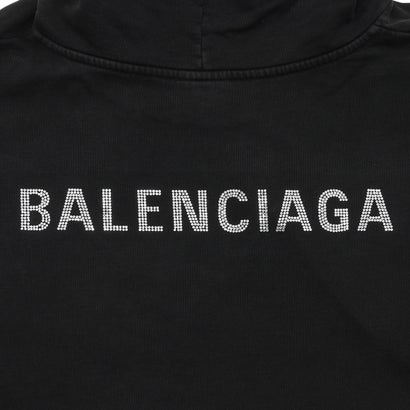 バレンシアガ BALENCIAGA パーカー フーディー ブラック シルバー メンズ BALENCIAGA 620973 tnvu2 1073 （BLACK SILVER）｜詳細画像