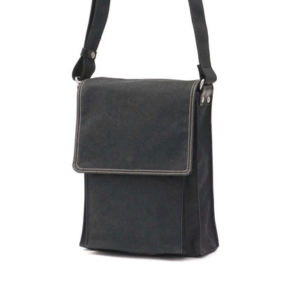 ショルダーバッグ メンズ レディース ブランド バッグ 小さめ 帆布 斜めがけ 大人 軽量 軽い 難燃 耐水 カジュアル 斜めがけバッグ ミニショルダー 日本製 シェルターダック INS-601 （BROWN）｜詳細画像