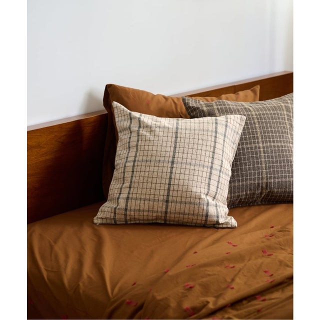 PLAID CUSHION COVER　クッションカバー 45cm（ナチュラル）