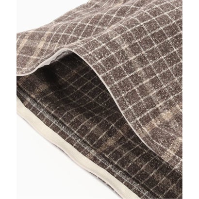 PLAID CUSHION COVER　クッションカバー 45cm（ブラウン）｜詳細画像