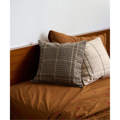 PLAID CUSHION COVER　クッションカバー 45cm（ブラウン）｜詳細画像