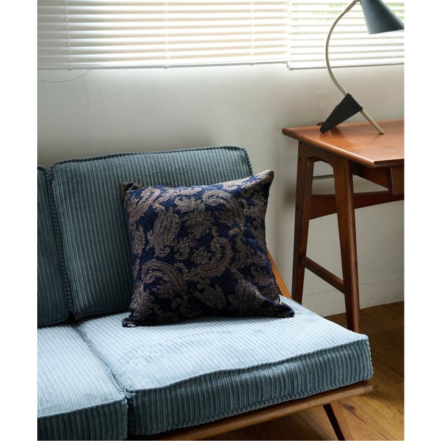 GB PAISLEY CUSHION COVER クッションカバー 45cm （ネイビー）