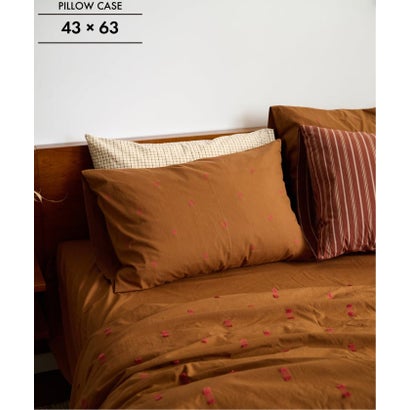 《予約》NUB PILLOW CASE 43x63 ピローケース （ブラウン）｜詳細画像