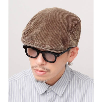 コーデュロイハンチング ピグメント加工 綿レーヨン 洗える サイズ調節 消臭 抗菌 （ブラック）｜詳細画像