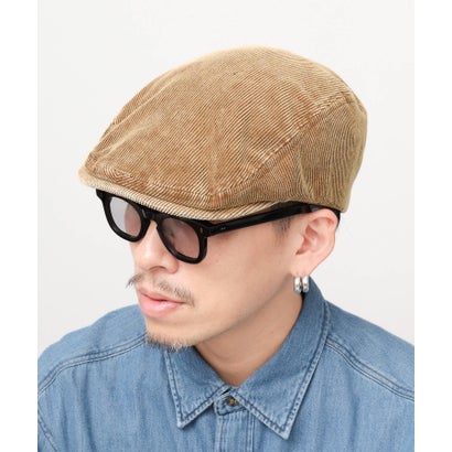 コーデュロイハンチング ピグメント加工 綿レーヨン 洗える サイズ調節 消臭 抗菌 （ベージュ）｜詳細画像