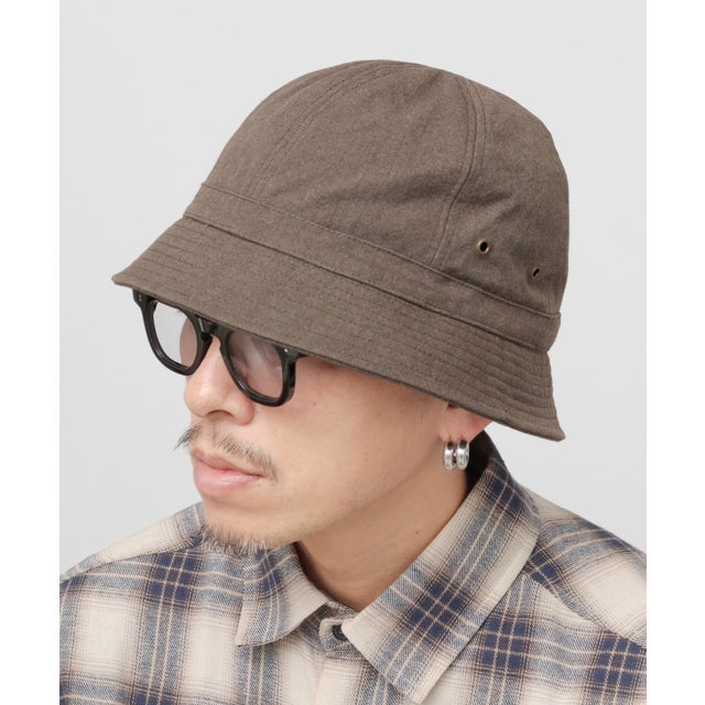 クルーハット CORDURA ダック 洗い加工 天日干し 消臭 抗菌 洗える サイズ調節 （ブラウン）