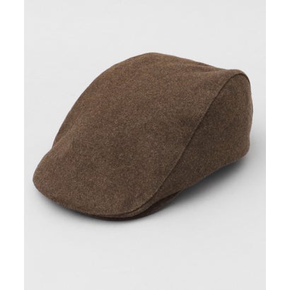 ハンチング ヘリンボーン ウール混 微起毛 ワイドシルエット サイズ調節 消臭 抗菌 洗える （ブラック）｜詳細画像