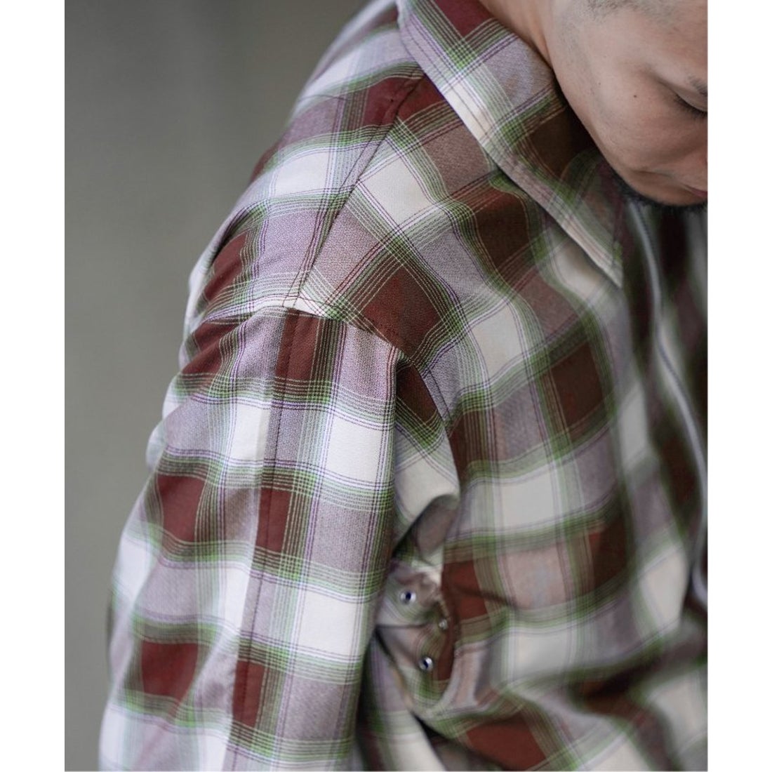 パルプ PULP 【JIEDA / ジエダ】CHECK ZIP SHIRT （ベージュ