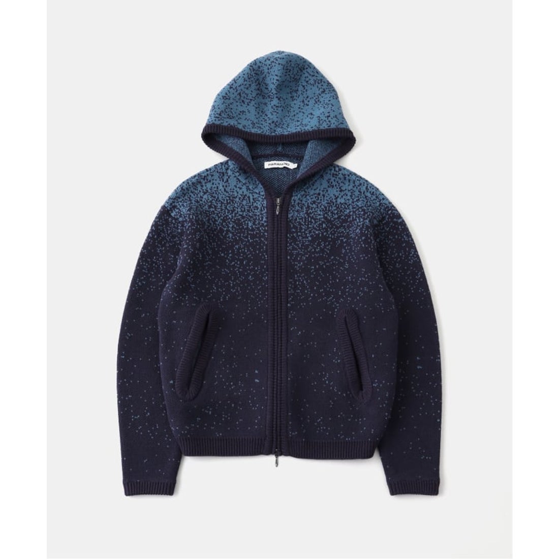 パルプ PULP PARANOID / パラノイド GRADATION ZIP KNIT HOODIE YUKIY