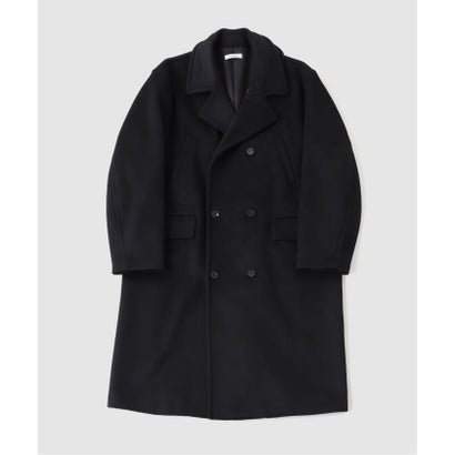 MATSUFUJI / マツフジ DOUBLE BREASTED MELTON COAT （ブラック）｜詳細画像