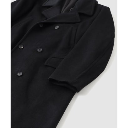 MATSUFUJI / マツフジ DOUBLE BREASTED MELTON COAT （ブラック）｜詳細画像