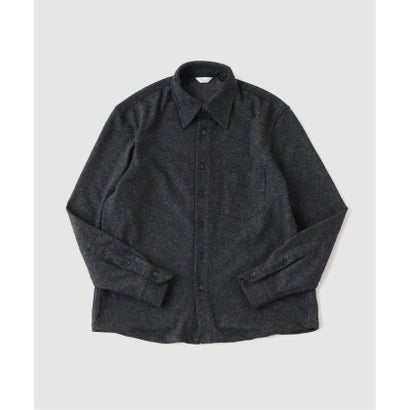 via / ヴァイア COZY KNIT SHIRT （ネイビー）｜詳細画像