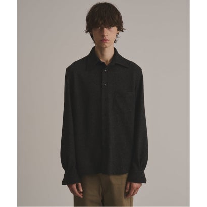 via / ヴァイア COZY KNIT SHIRT （グレーA）｜詳細画像