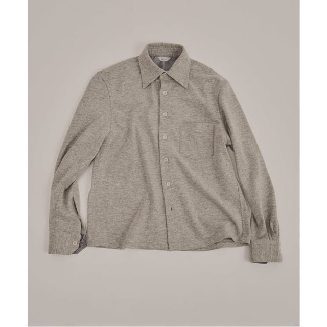 via / ヴァイア COZY KNIT SHIRT （グレーA）