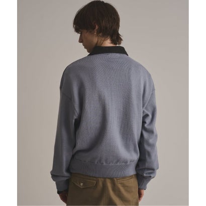 via / ヴァイア V GUSSET KNIT CREWNECK （グリーン B）｜詳細画像
