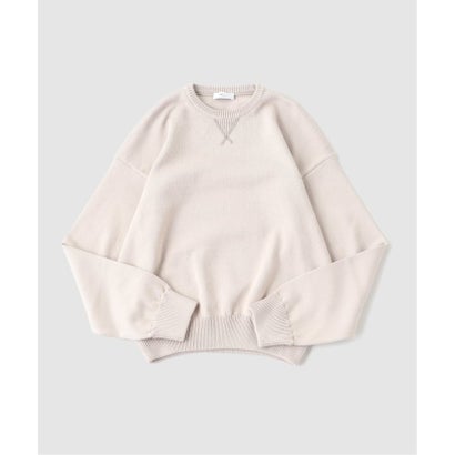 via / ヴァイア V GUSSET KNIT CREWNECK （グリーン B）｜詳細画像