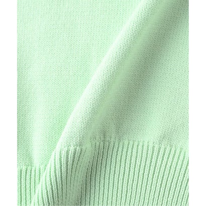 via / ヴァイア V GUSSET KNIT CREWNECK （グリーン B）｜詳細画像