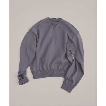via / ヴァイア V GUSSET KNIT CREWNECK （グレーA）｜詳細画像