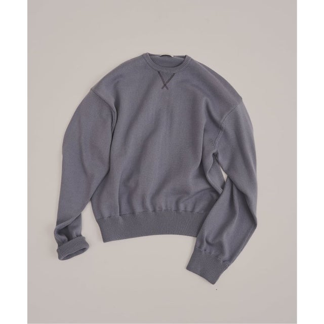 via / ヴァイア V GUSSET KNIT CREWNECK （グレーA）