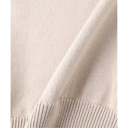 via / ヴァイア V GUSSET KNIT CREWNECK （ベージュ）｜詳細画像