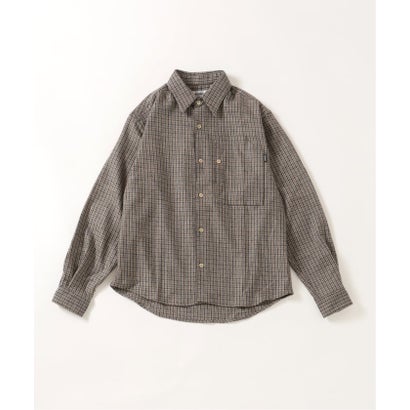 cabaret poval / キャバレーポバール REWOOL PLAID LS SHIRT （ブラウン）｜詳細画像