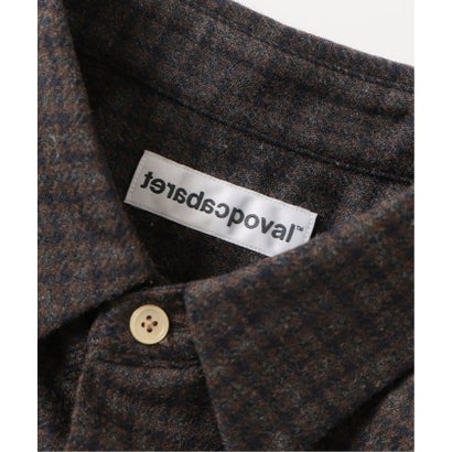 cabaret poval / キャバレーポバール REWOOL PLAID LS SHIRT （ブラウン）｜詳細画像
