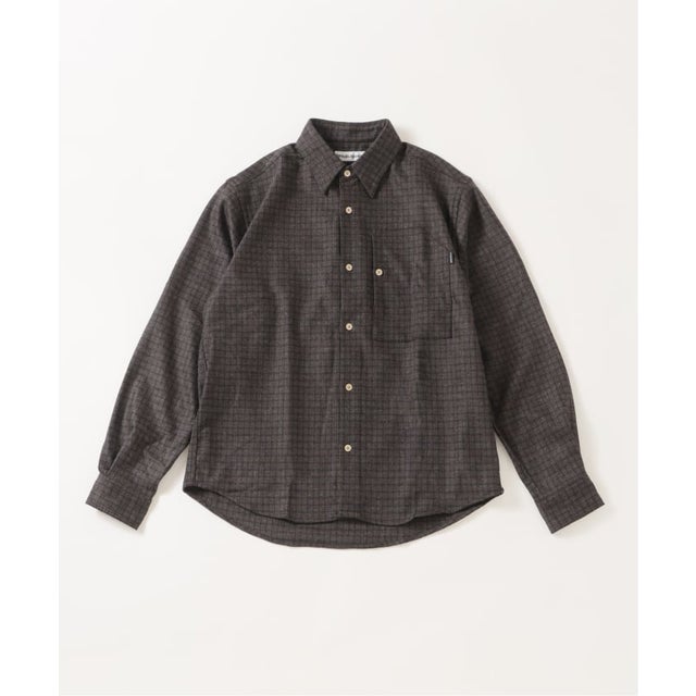 cabaret poval / キャバレーポバール REWOOL PLAID LS SHIRT （ブラウン）