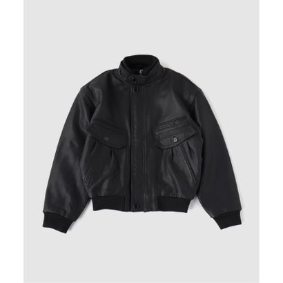 NO MAINTENANCE / ノーメンテナンス ISA BOMBER LEATHER JACKET （ブラック）｜詳細画像