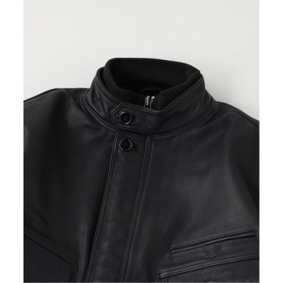 NO MAINTENANCE / ノーメンテナンス ISA BOMBER LEATHER JACKET （ブラック）｜詳細画像