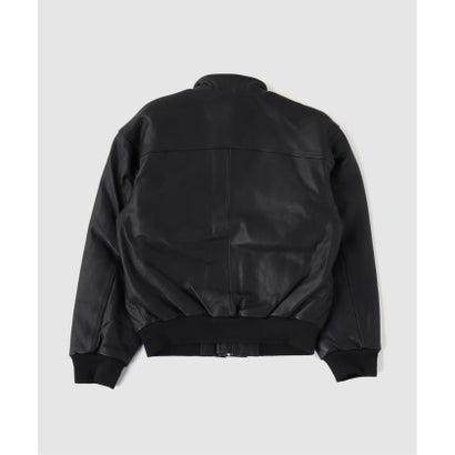 NO MAINTENANCE / ノーメンテナンス ISA BOMBER LEATHER JACKET （ブラック）｜詳細画像