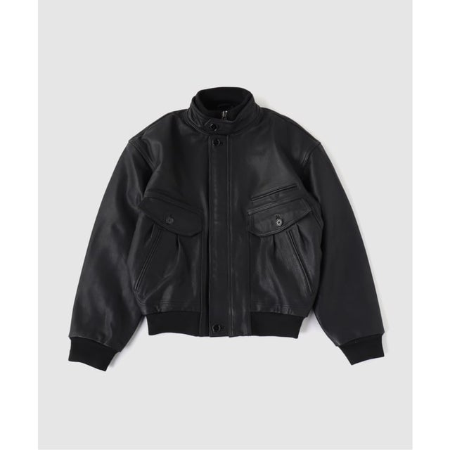 NO MAINTENANCE / ノーメンテナンス ISA BOMBER LEATHER JACKET （ブラック）