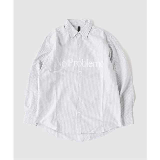No Problemo /ノープロブレモ NO PROBLEMO OXFORD STRIPE LS （グレー）