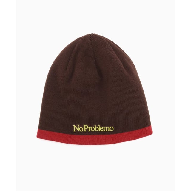 No Problemo /ノープロブレモ NP STRIPE REVERSIBLE BEANIE （ブラウン）