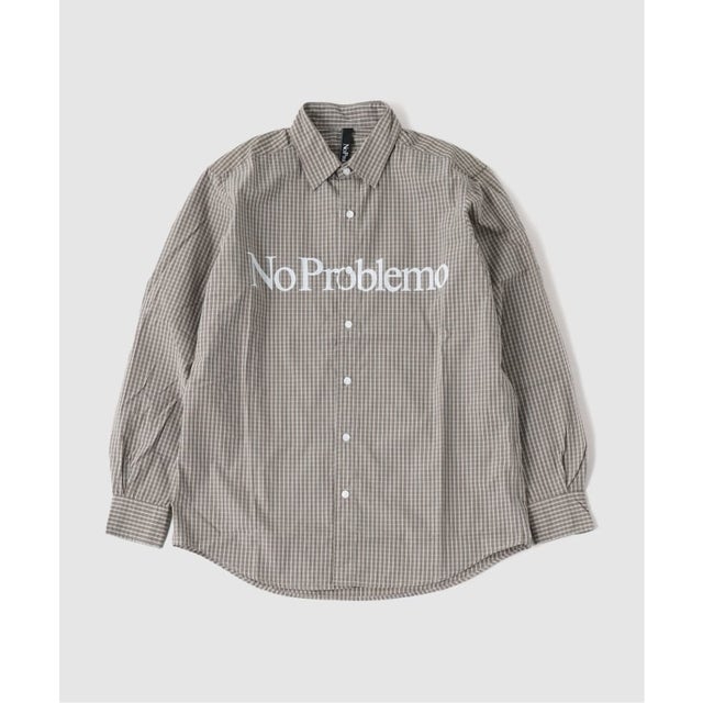 No Problemo /ノープロブレモ NO PROBLEMO POPLIN LS SHIRT （ブラウン）