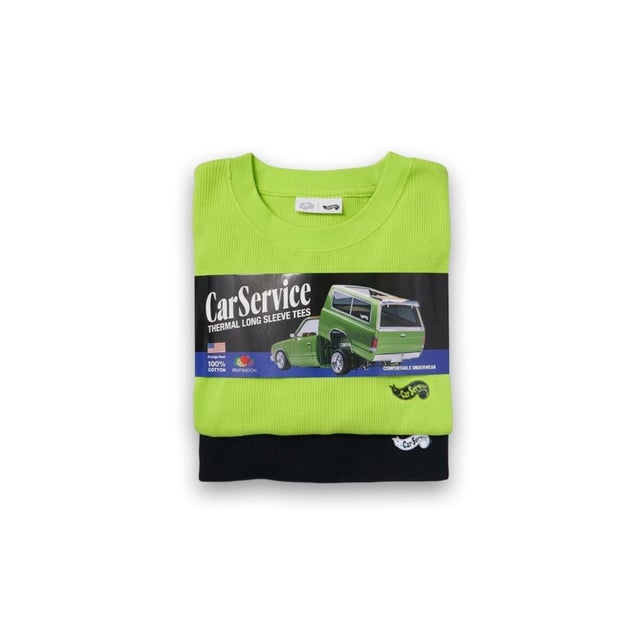 CarService / カーサービス × FRUIT OF THE LOOM / 2P THERMAL LS（2枚セット） （ブラック）